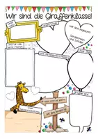 Vorschau - Arbeitsblätter - Klasse vorstellen - kreatives Schreiben Deutsch Giraffenklasse - Seite 1
