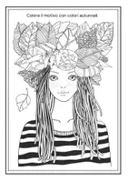 anteprima - Materiale per pittura e bricolage - Disegni autunnali da colorare Zentangle - Pagina 1