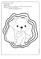 anteprima - Materiale per pittura e bricolage - Eichhörnchen immagine da finestra autunnale da colorare 🐿️ - Pagina 2