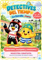 Vista previa - Unidades / Secuencias / Situaciones de Aprendizaje - 🎁Muestra gratuita · Detectives del tiempo con Estrellín y Curro 3.º y 4.º de Primaria - Portada