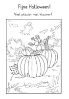 Voorbeeld - Tekenen en knutsel sjablonen - Halloween kleurplaten herfst - Pagina 1