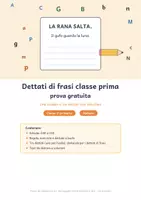 anteprima - Esercizi - Dettati di frasi classe prima gratis: 3 dettati - Pagina di copertina