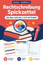 Vorschau - Arbeitsblätter - Spickzettel das dass seid seit Klasse 5-6 - Deckblatt