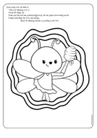 Voorbeeld - Tekenen en knutsel sjablonen - Bijen raamdecoratie om in te kleuren / Lente raamdecoratie - Pagina 1