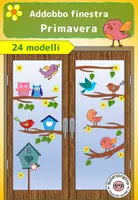 anteprima - Materiale per pittura e bricolage - Decorazione per finestre primavera uccelli in primavera - Pagina di copertina