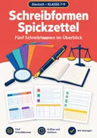 Vorschau - Arbeitsblätter - Schreibformen Spickzettel Klasse 7-9 - Deckblatt