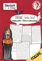 Vorschau - Arbeitsblätter - Halloween Infotext | Reformationstag Lesetext kostenlos Klasse 1-4 - Deckblatt