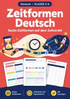Vorschau - Arbeitsblätter - Zeitformen Deutsch Spickzettel Klasse 5-6 - Deckblatt