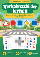 Vorschau - Arbeitsblätter - Verkehrsschilder Klasse 3-4 – Lernheft - Deckblatt