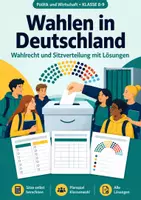 Vorschau - Arbeitsblätter - Wahlen in Deutschland Klasse 8-9 - Deckblatt