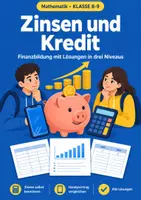 Vorschau - Arbeitsblätter - Zinsen und Kredit Klasse 8 Finanzbildung - Deckblatt
