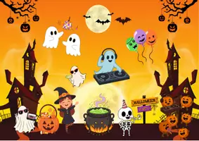 Vorschau - Arbeitsblätter - Die Halloweenparty – Mini-Lesespurgeschichte | 3-fach differenziert - Seite 1