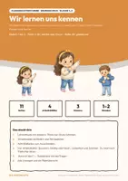 Vorschau - Arbeitsblätter - Wir lernen uns kennen — Klassenleiterstunde Klasse 1–2: soziales Lernen mit Bildkarten, 4 Arbeitsblättern und Lösungen - Seite 1