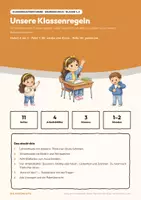 Vorschau - Arbeitsblätter - Unsere Klassenregeln — Klassenleiterstunde Klasse 1–2: soziales Lernen mit Bildkarten, 4 Arbeitsblättern und Lösungen - Seite 1