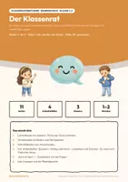 Vorschau - Arbeitsblätter - Der Klassenrat — Klassenleiterstunde Klasse 1–2: soziales Lernen mit Bildkarten, 4 Arbeitsblättern und Lösungen - Seite 1