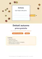 anteprima - Esercizi - Dettati autunno gratis: GN e GLI, classe terza - Pagina di copertina