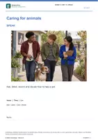 Vorschau - Stundenentwürfe - ENGLIVA SPEAK: Unit 15 · Caring for animals (MORE! 2, LP 2023) – Speaking Activity & So/Neither - Deckblatt