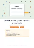 anteprima - Esercizi - Dettati classe quarta e quinta gratis: GLI e LI - Pagina di copertina
