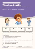 Vorschau - Arbeitsblätter - Wenn ich wütend bin — Klassenleiterstunde Klasse 2–3: soziales Lernen mit Bildkarten, 4 Arbeitsblättern und Lösungen - Seite 1