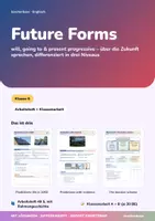 Vorschau - Unterrichtsreihen - Future Forms | Arbeitsheft + 2 Klassenarbeiten | will, going to, present progressive | Englisch Klasse 6 | mit Lösungen - Deckblatt