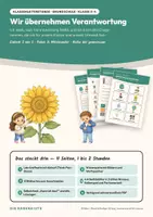 Vorschau - Arbeitsblätter - Wir übernehmen Verantwortung — Klassenleiterstunde Klasse 3–4: soziales Lernen mit Bildkarten, 4 Arbeitsblättern und Lösungen - Deckblatt
