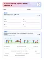 Vorschau - Unterrichtsreihen - Simple Past | Arbeitsheft + 2 Klassenarbeiten | regelmäßige und unregelmäßige Verben, Vergangenheit | Englisch Klasse 5/6 | mit Lösungen - Seite 1