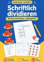 Vorschau - Arbeitsblätter - Schriftlich dividieren Klasse 4 Übungsheft - Deckblatt