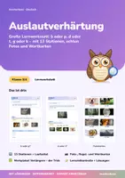 Vorschau - Arbeitsblätter - Auslautverhärtung | Lernwerkstatt + Lernzielkontrolle | b oder p, d oder t, g oder k | Deutsch Klasse 3/4 | mit Lösungen - Deckblatt