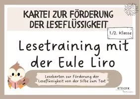 Vorschau - Fördermaterial/Inklusion - Kartei Lesetraining mit der Eule Liro - Deckblatt