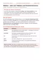 Vorschau - Stundenentwürfe - Wahlen und Parlamentarismus (Wirtschaft-Politik, Kl. 9/10) - Seite 1