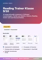 Vorschau - Unterrichtsreihen - Reading Trainer | Arbeitsheft + 2 Klassenarbeiten | Leseverstehen, Texte, Prüfungsaufgaben | Englisch Klasse 9/10 | mit Lösungen - Deckblatt