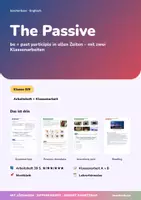 Vorschau - Unterrichtsreihen - The Passive | Arbeitsheft + 2 Klassenarbeiten | Passiv, Aktiv, alle Zeiten, by-Agent | Englisch Klasse 8/9 | mit Lösungen - Seite 1