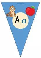 Vorschau - Poster - Wimpelkette zu den Anlauten und Phonogrammen (Montessorifarben) - Deckblatt