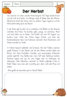 Vorschau - Arbeitsblätter - Lesetext Der Herbst - Seite 3