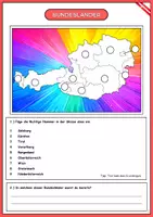 Vorschau - Arbeitsblätter - Österreich – Bundesländer, Nachbarländer & Kartenarbeit - Seite 1