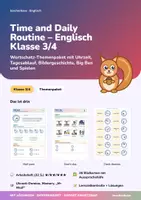 Vorschau - Arbeitsblätter - Time and Daily Routine | Arbeitsheft, Bildkarten, Spiele + Lernzielkontrolle | Uhrzeit, Tagesablauf | Englisch Klasse 3/4 | mit Lösungen - Deckblatt