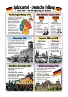 Vorschau - Arbeitsblätter - Deutsche Teilung – BRD, DDR, Mauer: Überblick + Aufgaben – Geschichte Kl 9-10 - Deckblatt