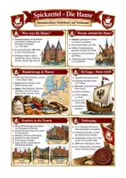Vorschau - Arbeitsblätter - Die Hanse im Mittelalter: Übersicht + Aufgaben – Geschichte Sek I Klasse 7 - Deckblatt