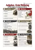 Vorschau - Arbeitsblätter - Erster Weltkrieg: Überblick + Aufgaben – Geschichte Sek I Klasse 9-10 - Seite 1