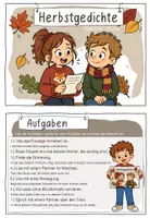 Vorschau - Aufgabenkarten - Herbstgedichte: Kartei mit Aufgaben | Herbst Gedichte - Seite 3