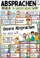 Vorschau - Präsentationen/Tafelbilder - Absprachen & Regeln – für unser Wir & Miteinander / Klassenregeln - Deckblatt