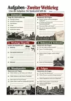 Vorschau - Arbeitsblätter - Zweiter Weltkrieg 1939-1945: Übersicht + Aufgaben – Geschichte Klasse 9-10 - Seite 1
