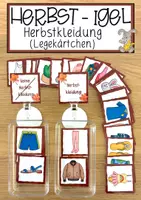 Vorschau - Anderer Materialtyp - Herbst Igel Herbstkleidung (Legekärtchen) - Deckblatt