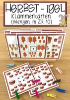 Vorschau - Anderer Materialtyp - Herbst Igel Klammerkarten (Mengen im ZR 10) - Deckblatt