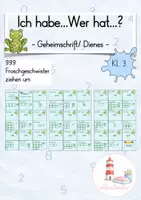 Vorschau - Stationenlernen - 999 Froschgeschwister ziehen um - Rechenspiel ZR 1000 Dienes Darstellung (Kl. 3) - Deckblatt