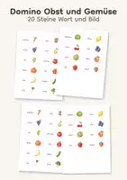 Vorschau - Spiele - Domino Obst und Gemüse - 20 Steine mit Wort und Bild als geschlossene Kette - Deckblatt