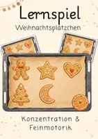Vorschau - Spiele - Lernspiel Weihnachtsplätzchen | Wahrnemung & Konzentration | Frühförderung Kita Vorschule - Deckblatt