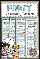 Vorschau - Fördermaterial/Inklusion - At the Party / Party Vocabulary – Party Englisch Wortschatz üben | Vocabulary Partnerarbeit 3.–5. Klasse - Deckblatt