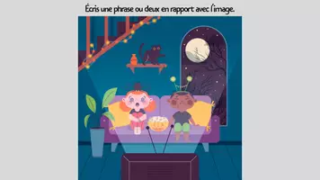 Aperçu - Présentation / Support pour le tableau - Production d'écrit - halloween - Page 1