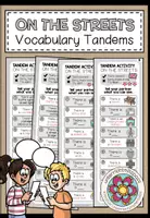 Vorschau - Fördermaterial/Inklusion - On the Streets / Street Vocabulary – Straßenverkehr Englisch Wortschatz üben | Vocabulary Partnerarbeit 4.–6. Klasse - Deckblatt
